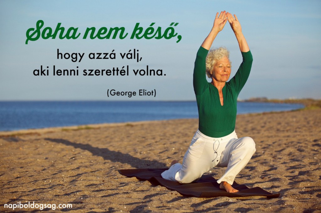 Senior Woman Stretching On The Beach