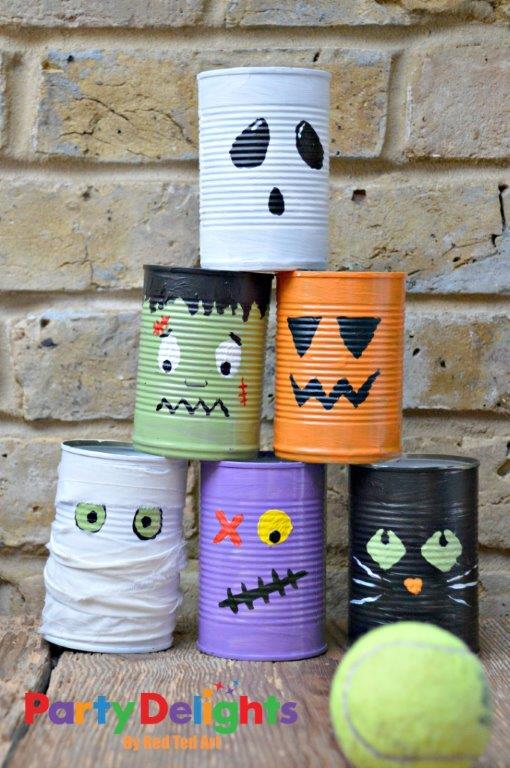 Halloween-Tin-Can-Bowling-Craft