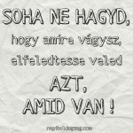 Soha ne hagyd…